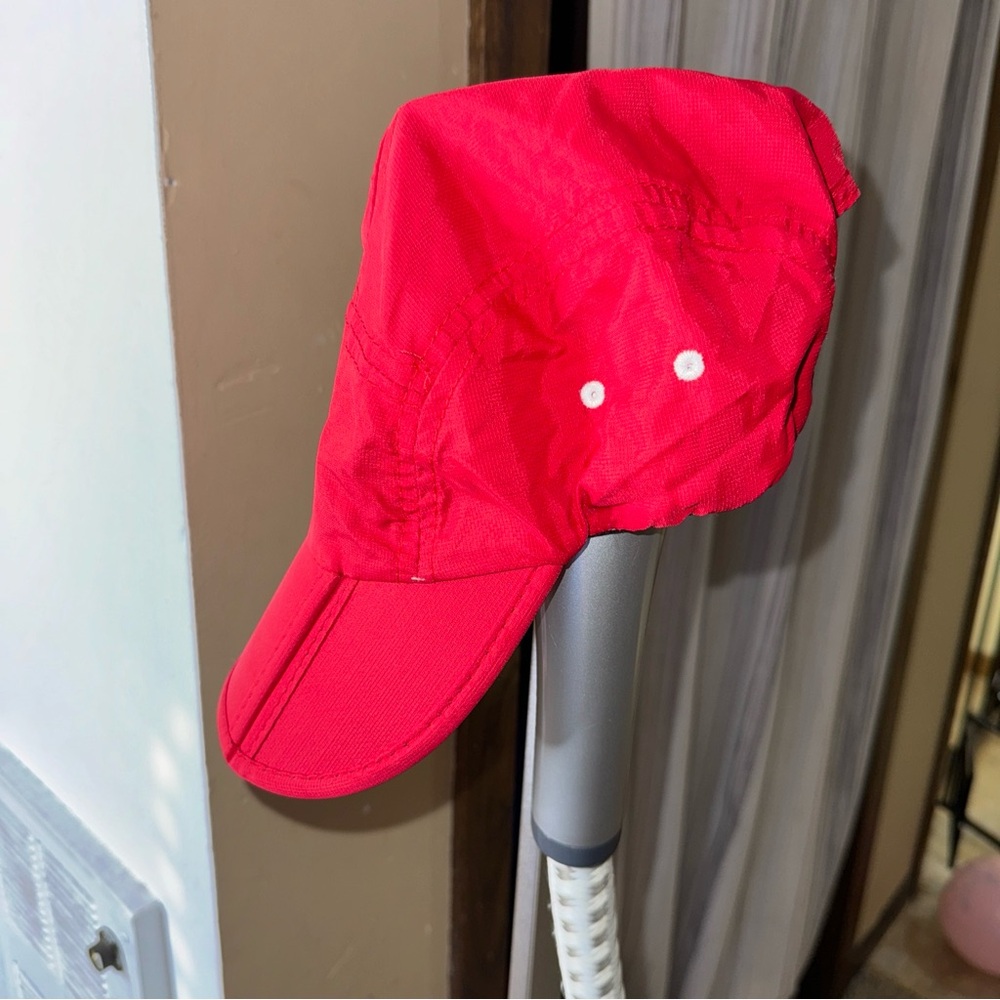 Fitkicks Adult One Size Red Lightweight Adjustable Strap Foldable Baseball Cap